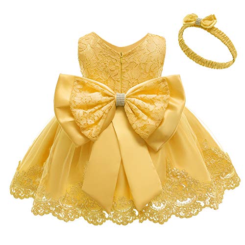 Toddler Baby Girls Formal Dresses Infant Bowknot Embroidery Tutu Lace Gown Dress Kids Pageant Party Wedding Birthday Flower